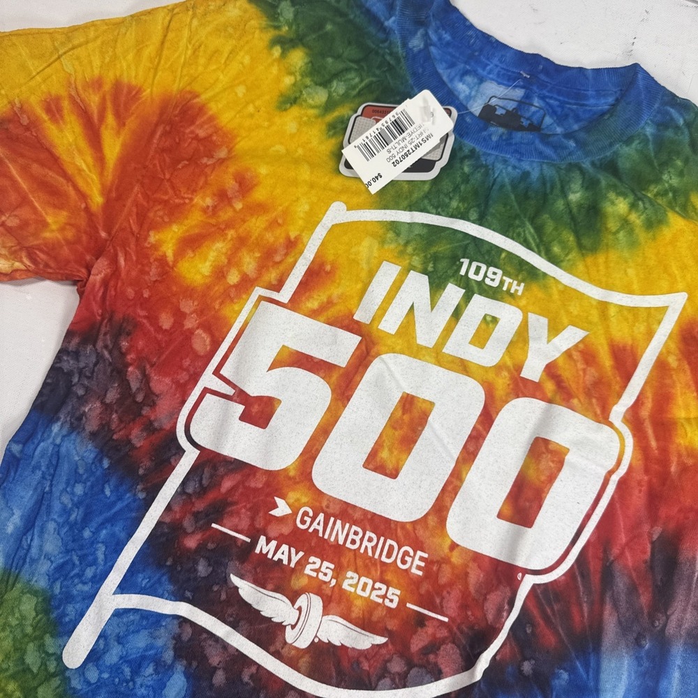 2025 109th Indy 500 Shirt Tye Dye Men's Small NWT